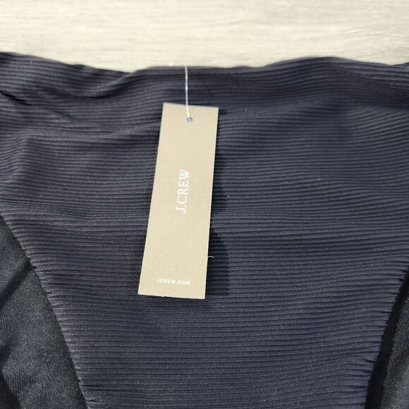 J. Crew Black Ribbed High Rise Swim Bottom Style BE808 New With Tags Women's S - Picture 5 of 16